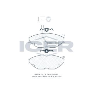 Stabdžių trinkelių rinkinys, diskinis stabdys ICER 180455