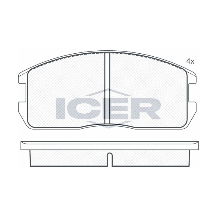 Stabdžių trinkelių rinkinys, diskinis stabdys ICER 180497