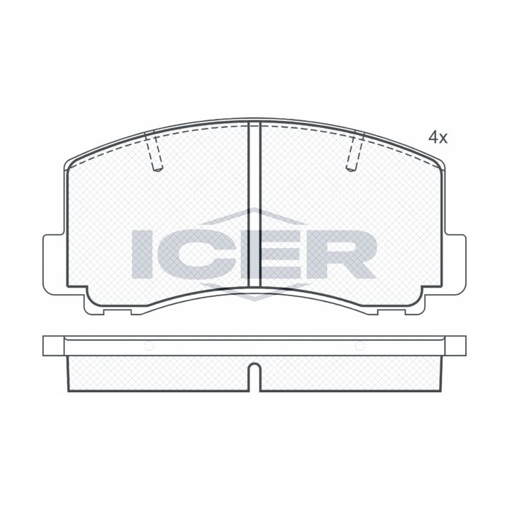Stabdžių trinkelių rinkinys, diskinis stabdys ICER 180502