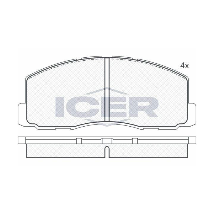 Stabdžių trinkelių rinkinys, diskinis stabdys ICER 180602