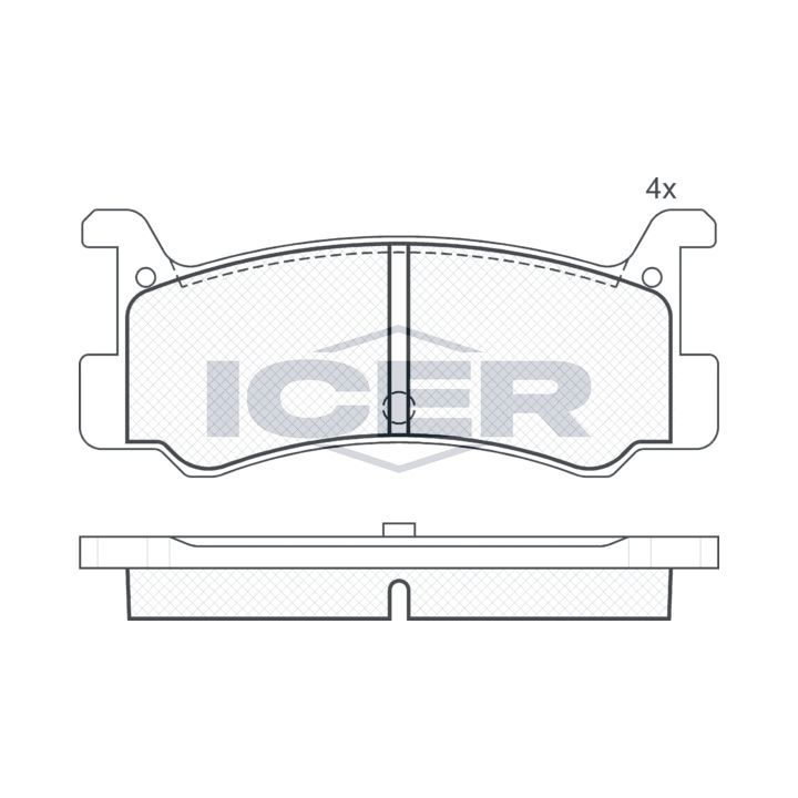 Stabdžių trinkelių rinkinys, diskinis stabdys ICER 180621