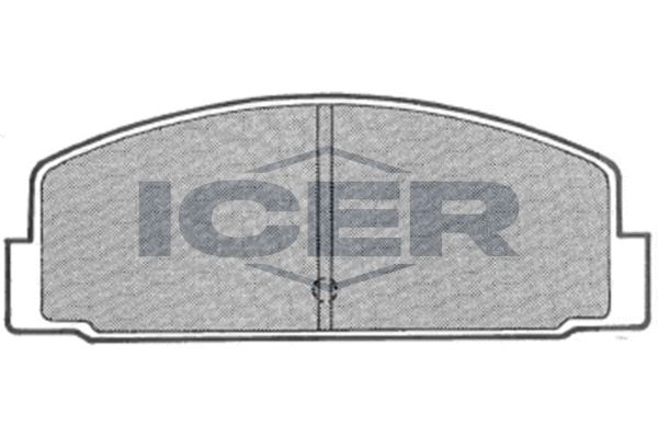 Stabdžių trinkelių rinkinys, diskinis stabdys ICER 180631