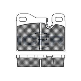 Stabdžių trinkelių rinkinys, diskinis stabdys ICER 180645