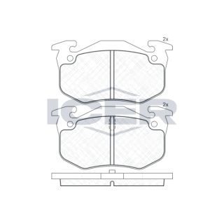 Stabdžių trinkelių rinkinys, diskinis stabdys ICER 180649