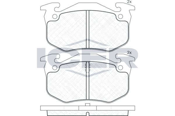 Stabdžių trinkelių rinkinys, diskinis stabdys ICER 180649