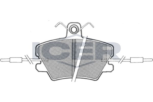 Stabdžių trinkelių rinkinys, diskinis stabdys ICER 180673