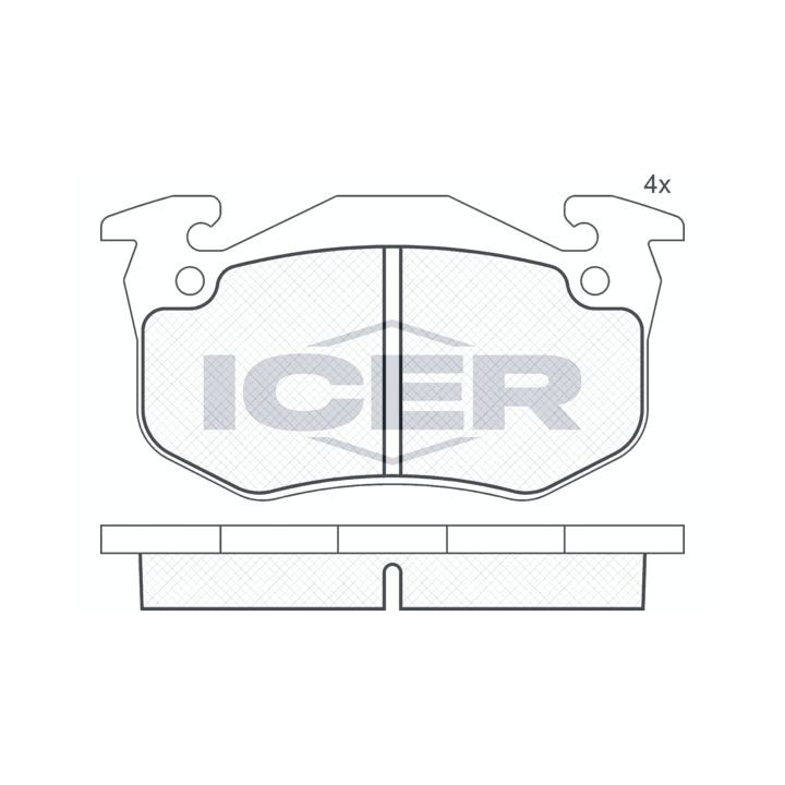 Stabdžių trinkelių rinkinys, diskinis stabdys ICER 180723-204