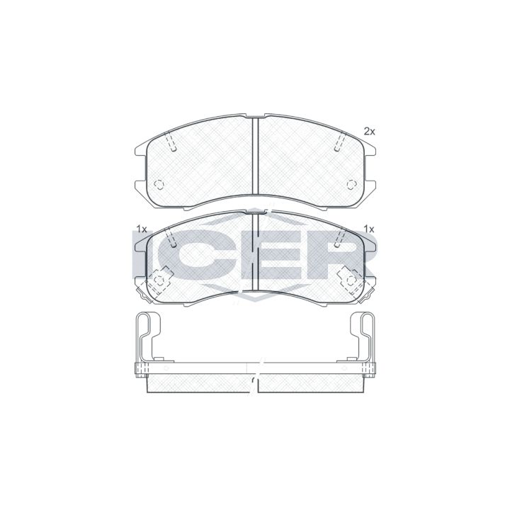 Stabdžių trinkelių rinkinys, diskinis stabdys ICER 180795