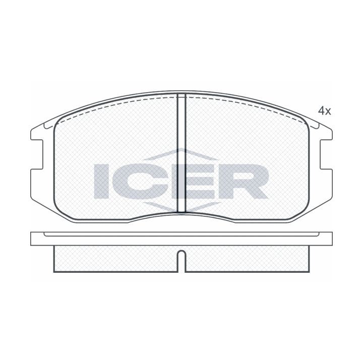 Stabdžių trinkelių rinkinys, diskinis stabdys ICER 180875