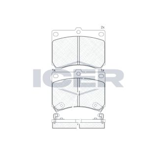 Stabdžių trinkelių rinkinys, diskinis stabdys ICER 180879