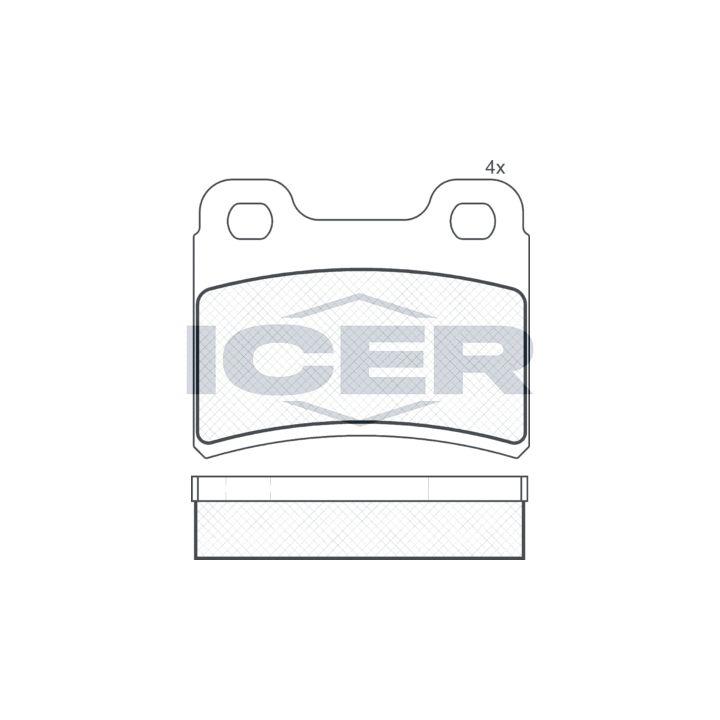 Stabdžių trinkelių rinkinys, diskinis stabdys ICER 180938