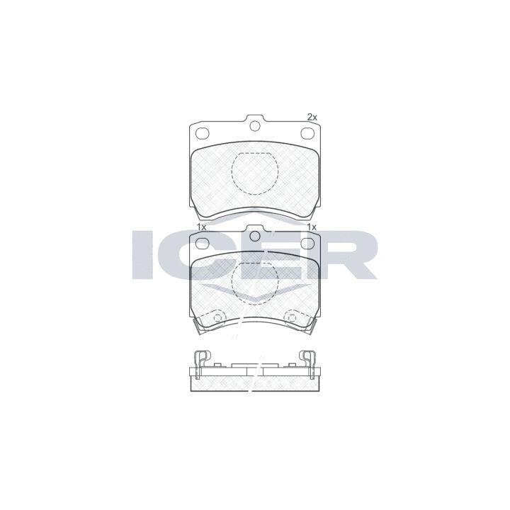 Stabdžių trinkelių rinkinys, diskinis stabdys ICER 180969