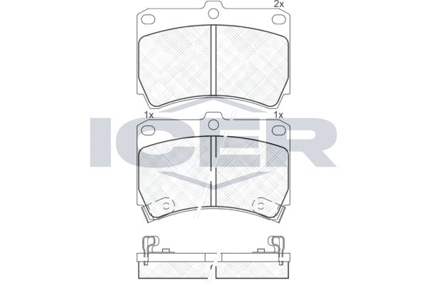 Stabdžių trinkelių rinkinys, diskinis stabdys ICER 180970