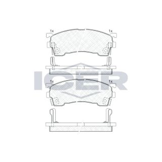 Stabdžių trinkelių rinkinys, diskinis stabdys ICER 180971