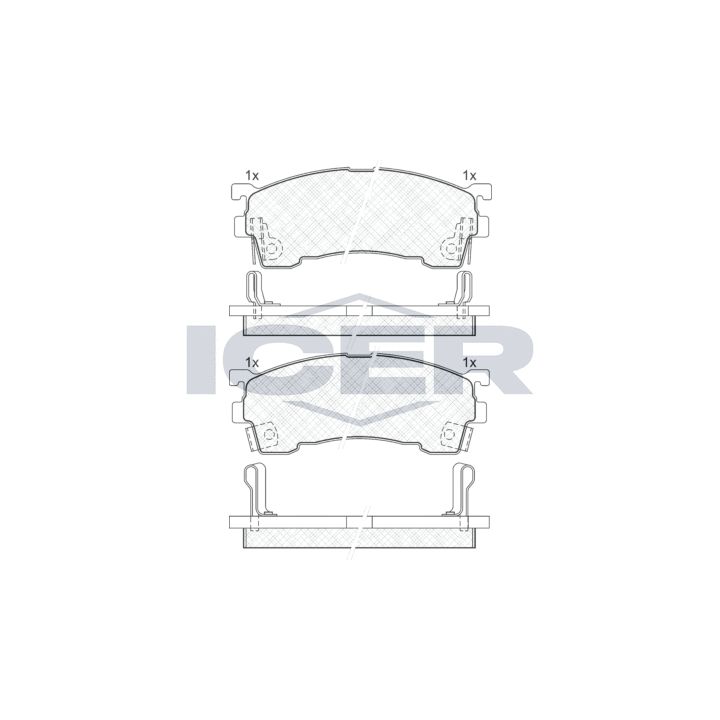 Stabdžių trinkelių rinkinys, diskinis stabdys ICER 180971