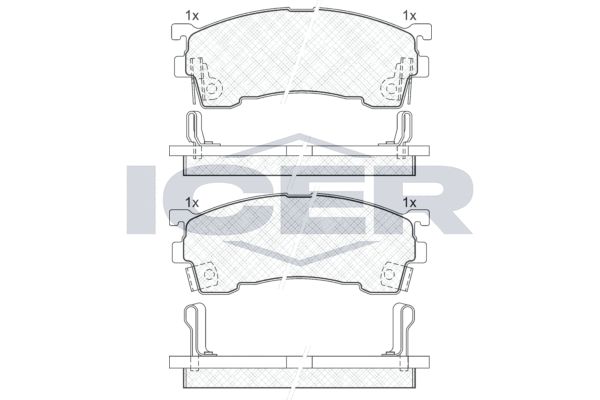 Stabdžių trinkelių rinkinys, diskinis stabdys ICER 180971