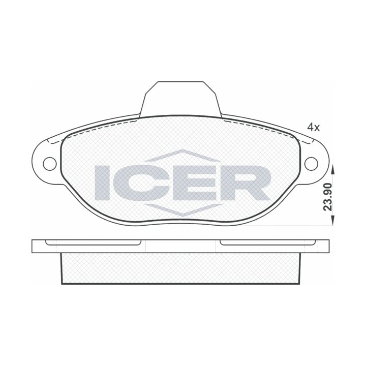 Stabdžių trinkelių rinkinys, diskinis stabdys ICER 181018