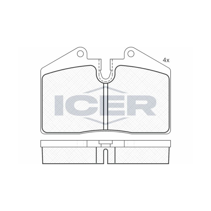 Stabdžių trinkelių rinkinys, diskinis stabdys ICER 181036