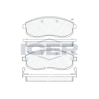 Stabdžių trinkelių rinkinys, diskinis stabdys ICER 181101