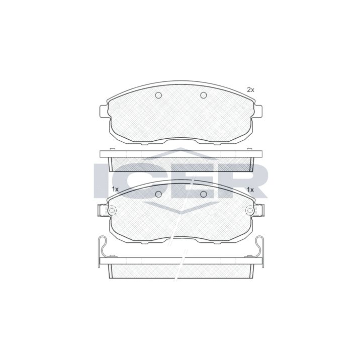 Stabdžių trinkelių rinkinys, diskinis stabdys ICER 181101