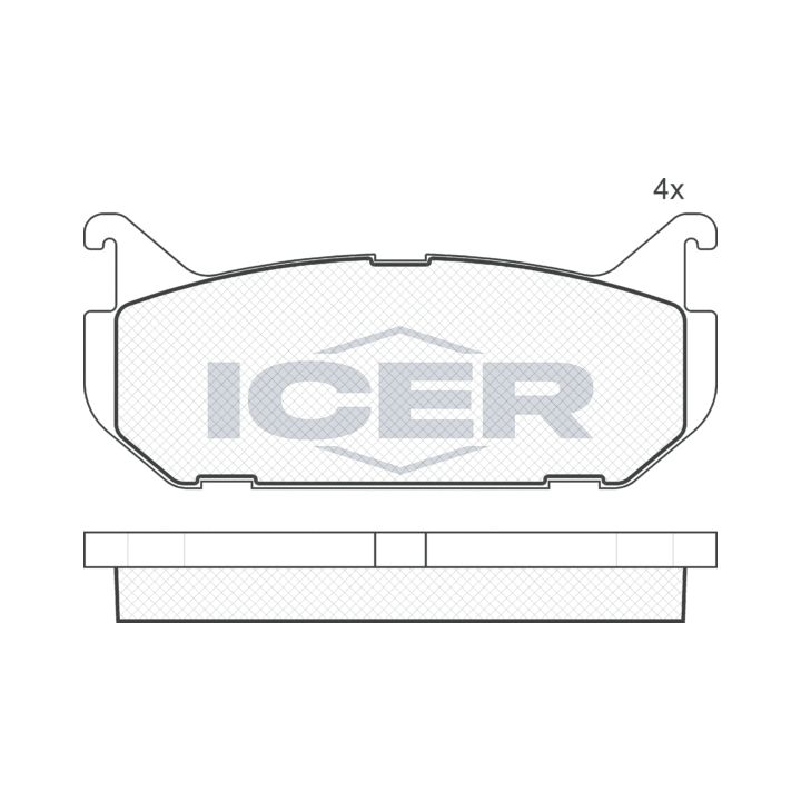 Stabdžių trinkelių rinkinys, diskinis stabdys ICER 181110