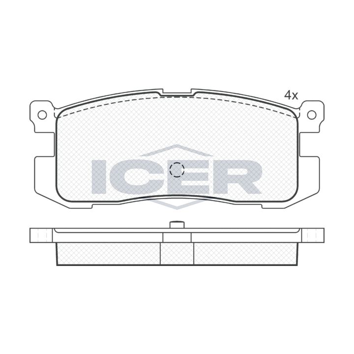 Stabdžių trinkelių rinkinys, diskinis stabdys ICER 181160