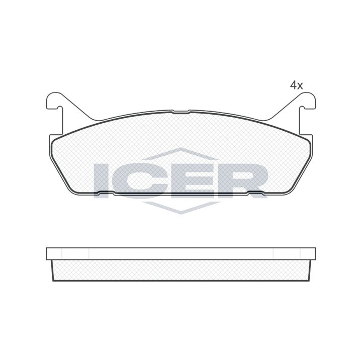 Stabdžių trinkelių rinkinys, diskinis stabdys ICER 181186