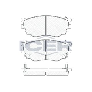 Stabdžių trinkelių rinkinys, diskinis stabdys ICER 181334