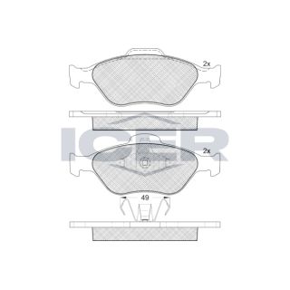 Stabdžių trinkelių rinkinys, diskinis stabdys ICER 181343