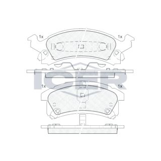Stabdžių trinkelių rinkinys, diskinis stabdys ICER 181413