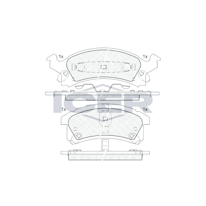 Stabdžių trinkelių rinkinys, diskinis stabdys ICER 181413