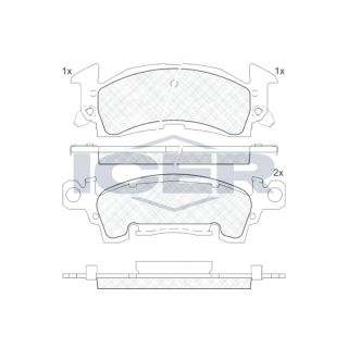 Stabdžių trinkelių rinkinys, diskinis stabdys ICER 181415