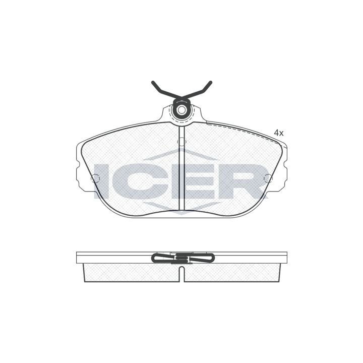 Stabdžių trinkelių rinkinys, diskinis stabdys ICER 181506