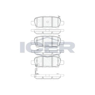 Stabdžių trinkelių rinkinys, diskinis stabdys ICER 181509