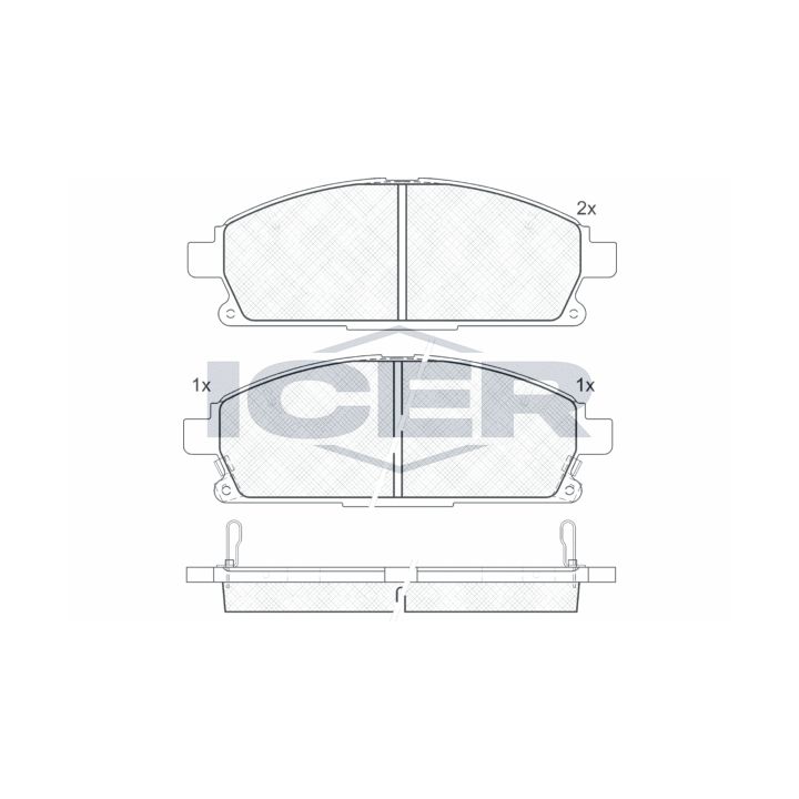 Stabdžių trinkelių rinkinys, diskinis stabdys ICER 181521