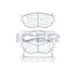 Stabdžių trinkelių rinkinys, diskinis stabdys ICER 181542-200