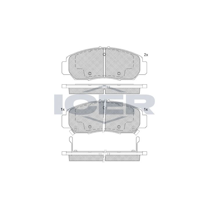 Stabdžių trinkelių rinkinys, diskinis stabdys ICER 181543