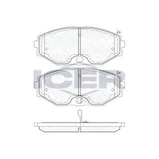 Stabdžių trinkelių rinkinys, diskinis stabdys ICER 181568