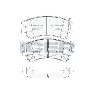 Stabdžių trinkelių rinkinys, diskinis stabdys ICER 181578