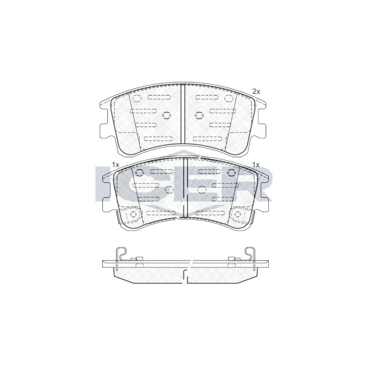 Stabdžių trinkelių rinkinys, diskinis stabdys ICER 181578