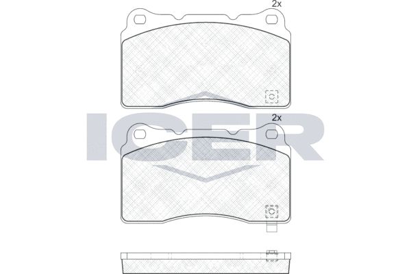 Stabdžių trinkelių rinkinys, diskinis stabdys ICER 181585