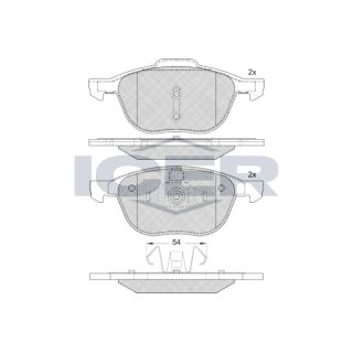 Stabdžių trinkelių rinkinys, diskinis stabdys ICER 181617