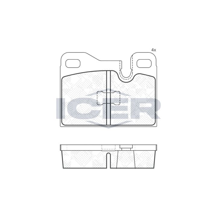 Stabdžių trinkelių rinkinys, diskinis stabdys ICER 181624
