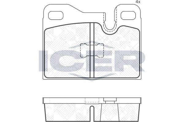 Stabdžių trinkelių rinkinys, diskinis stabdys ICER 181624