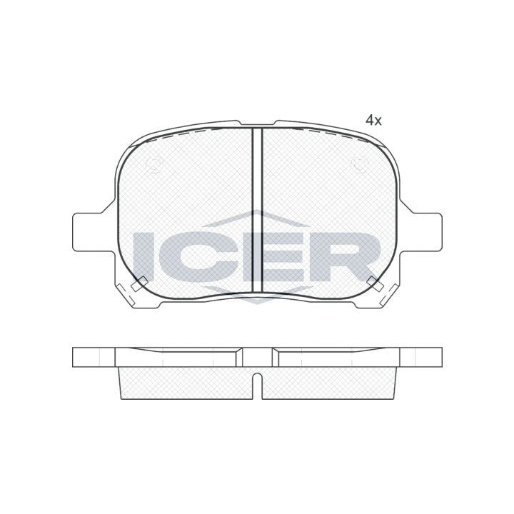 Stabdžių trinkelių rinkinys, diskinis stabdys ICER 181632-399