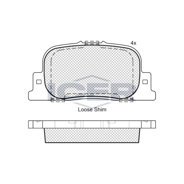 Stabdžių trinkelių rinkinys, diskinis stabdys ICER 181633