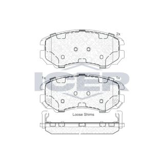 Stabdžių trinkelių rinkinys, diskinis stabdys ICER 181644