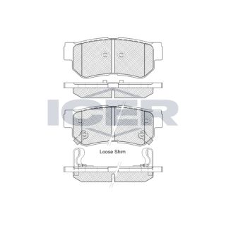 Stabdžių trinkelių rinkinys, diskinis stabdys ICER 181645