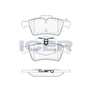 Stabdžių trinkelių rinkinys, diskinis stabdys ICER 181651