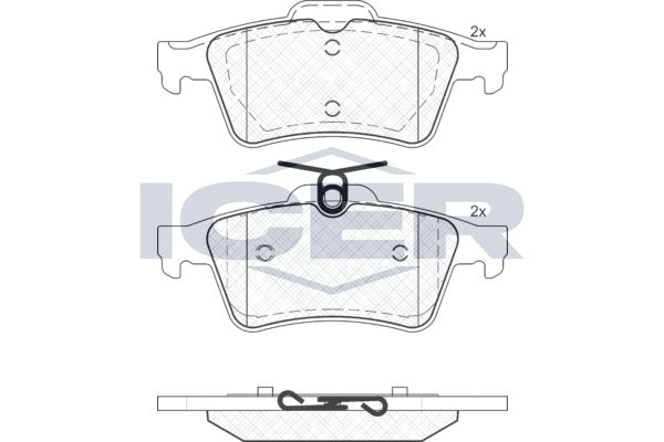 Stabdžių trinkelių rinkinys, diskinis stabdys ICER 181651